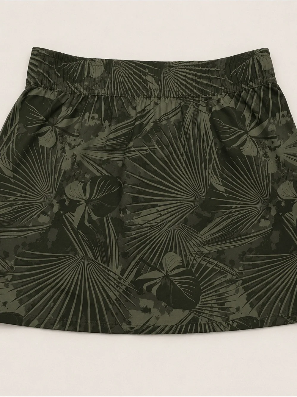 Gerry Sport Athletic Skort Women’s Small Olive Green Tropical Print